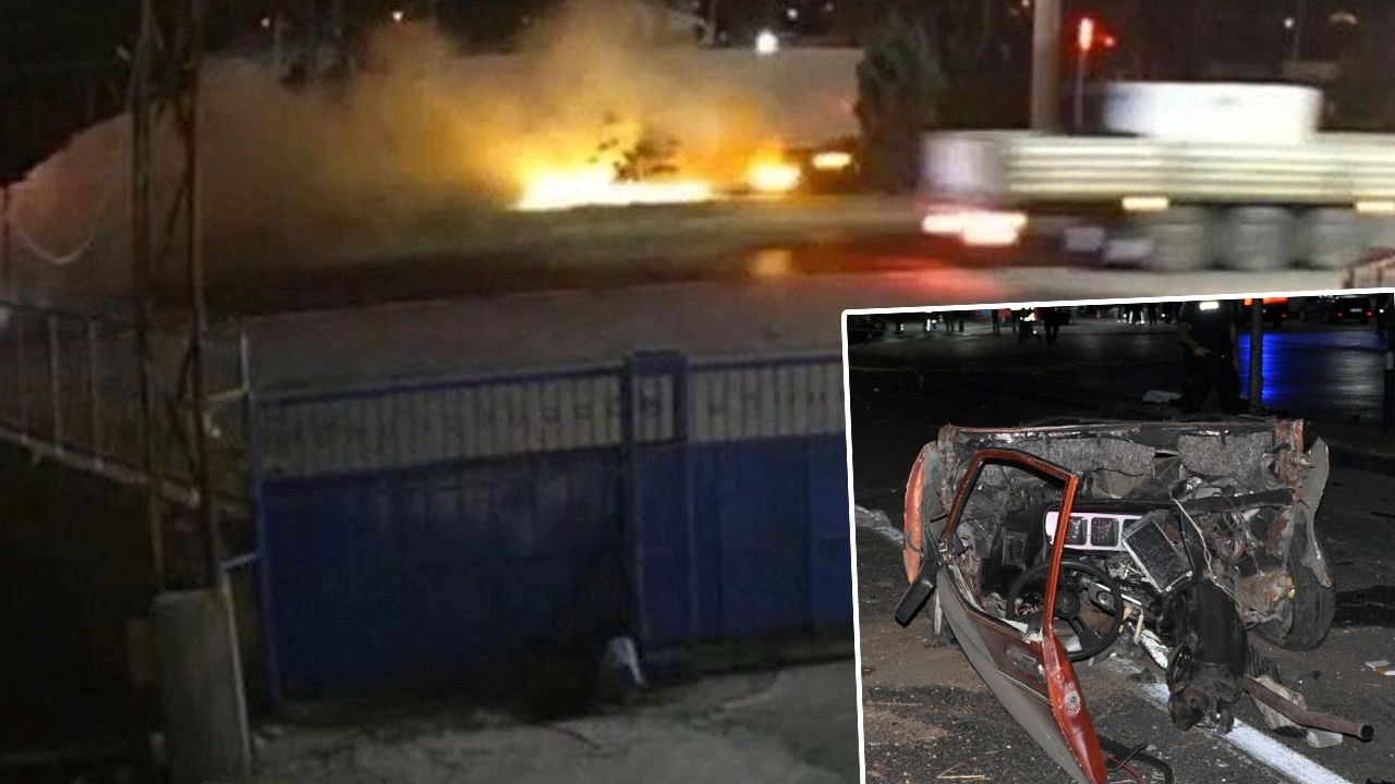 manisada bes kisinin oldugu kaza ani kamerada araba ikiye bolundu kGZgmzwz