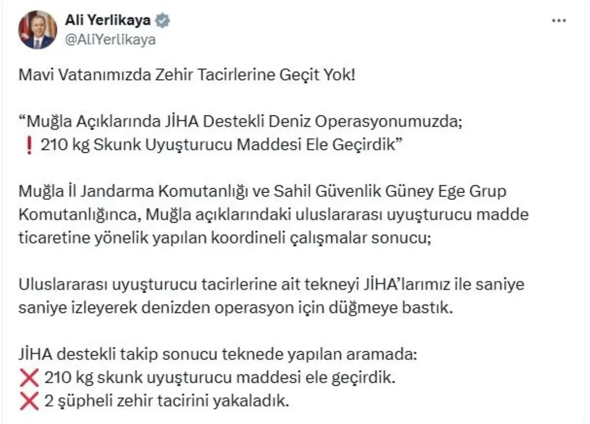 muglada 210 kilo uyusturucu ele gecirildi EJW126E2